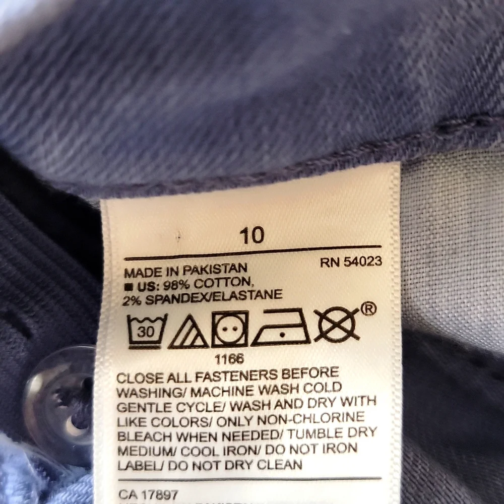 Old Navy Tie Dyed Shorts  Frayed Cuffed Hem Blue White 10 - Picture 6 of 8